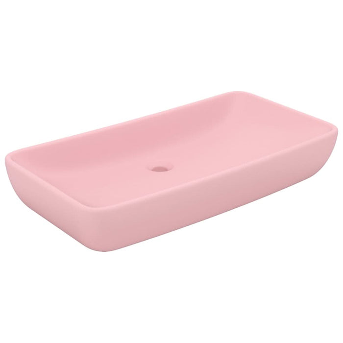 Chiuvetă dreptunghiulară de lux, roz mat, 71 x 38 cm, ceramică - WALTI WALTI