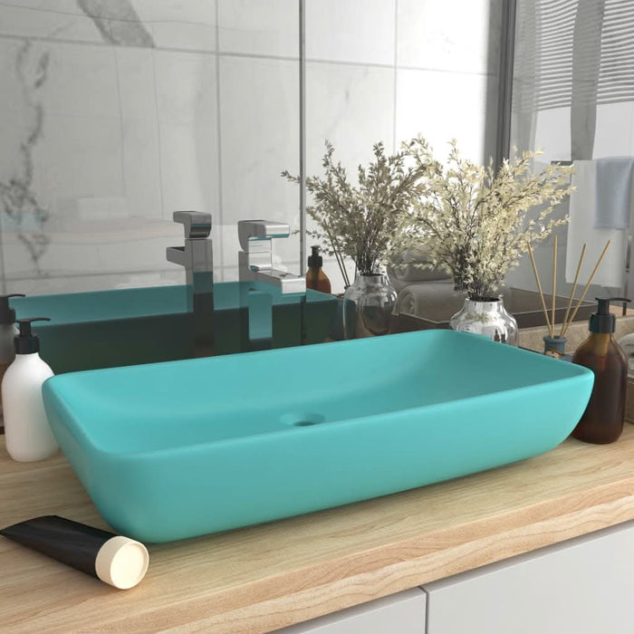 Chiuvetă dreptunghiulară lux verde deschis 71x38 cm ceramică - WALTI WALTI