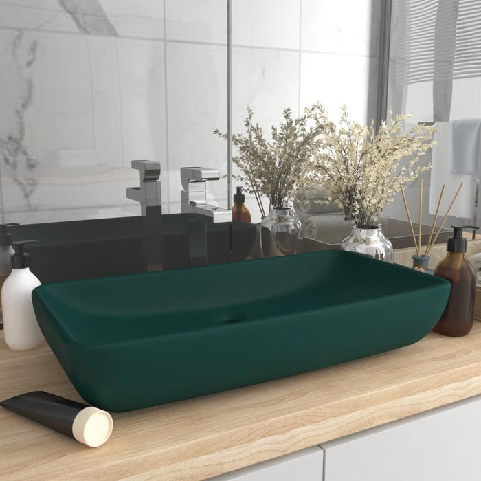 Chiuvetă dreptunghiulară de lux verde închis 71x38 cm ceramică - WALTI WALTI