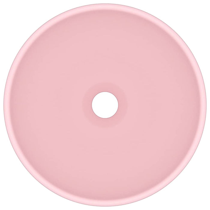 Chiuvetă baie lux, roz mat, 32,5x14 cm, ceramică, rotund - WALTI WALTI
