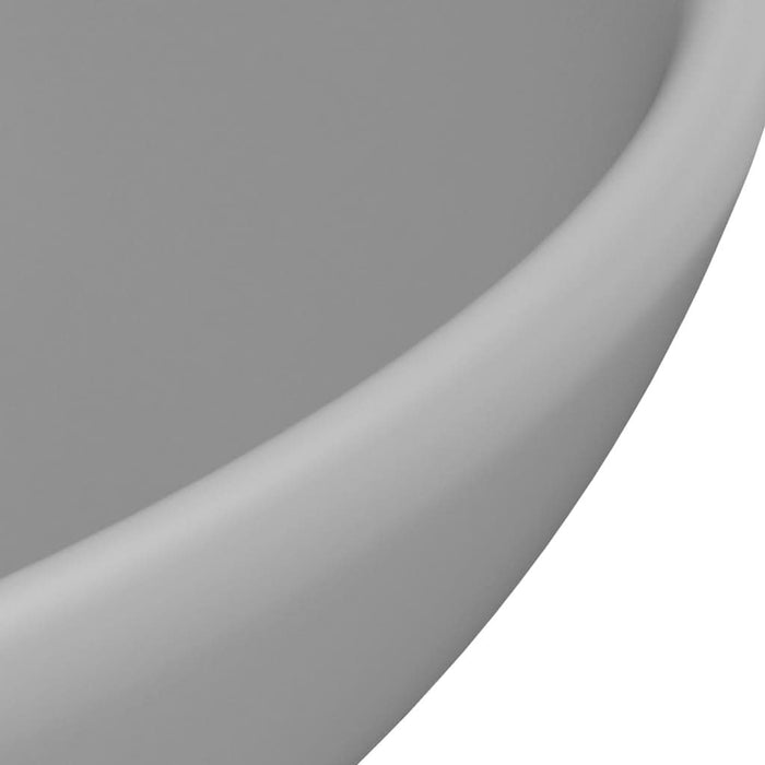 Chiuvetă baie lux, gri deschis mat, 32,5x14cm, ceramică, rotund - WALTI WALTI