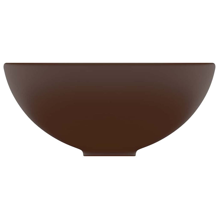 Chiuvetă baie lux maro închis mat 32,5x14 cm ceramică rotund WALTI