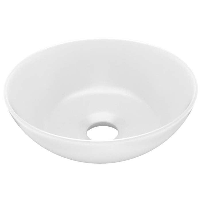 Chiuvetă de baie, alb mat, ceramică, rotund - WALTI WALTI