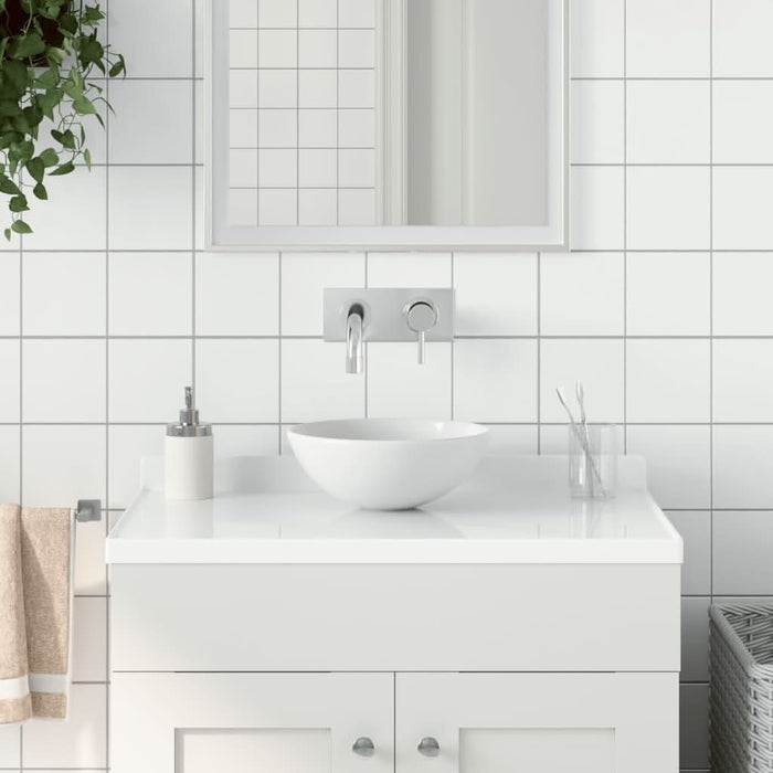 Chiuvetă de baie, alb mat, ceramică, rotund - WALTI WALTI
