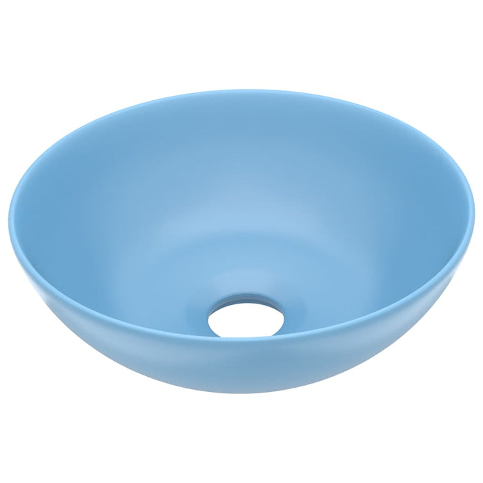 Chiuvetă pentru baie, albastru deschis, ceramică, rotund - WALTI WALTI