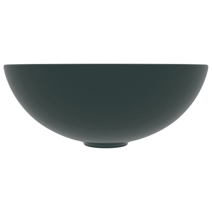 Chiuvetă de baie, verde închis, ceramică, rotund - WALTI WALTI