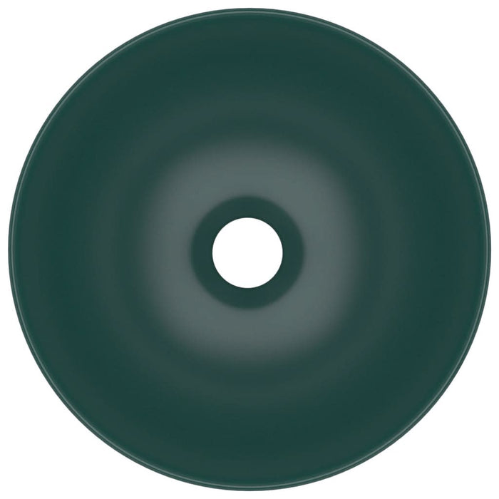 Chiuvetă de baie, verde închis, ceramică, rotund - WALTI WALTI