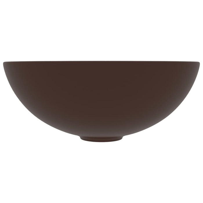 Chiuvetă de baie, maro închis, ceramică, rotund - WALTI WALTI
