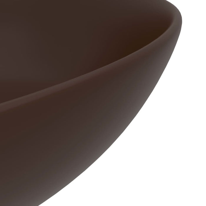 Chiuvetă de baie, maro închis, ceramică, rotund - WALTI WALTI