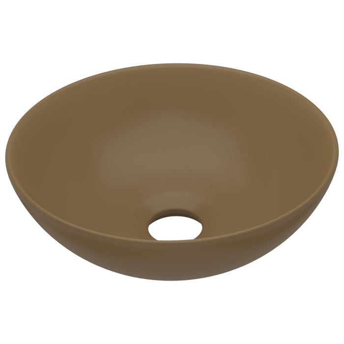 Chiuvetă de baie, crem mat, ceramică, rotund - WALTI WALTI