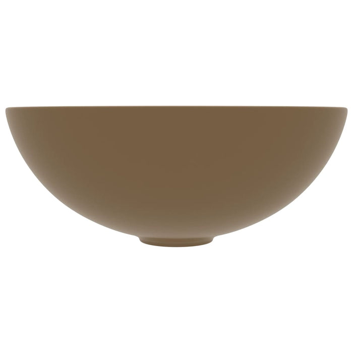 Chiuvetă de baie, crem mat, ceramică, rotund - WALTI WALTI