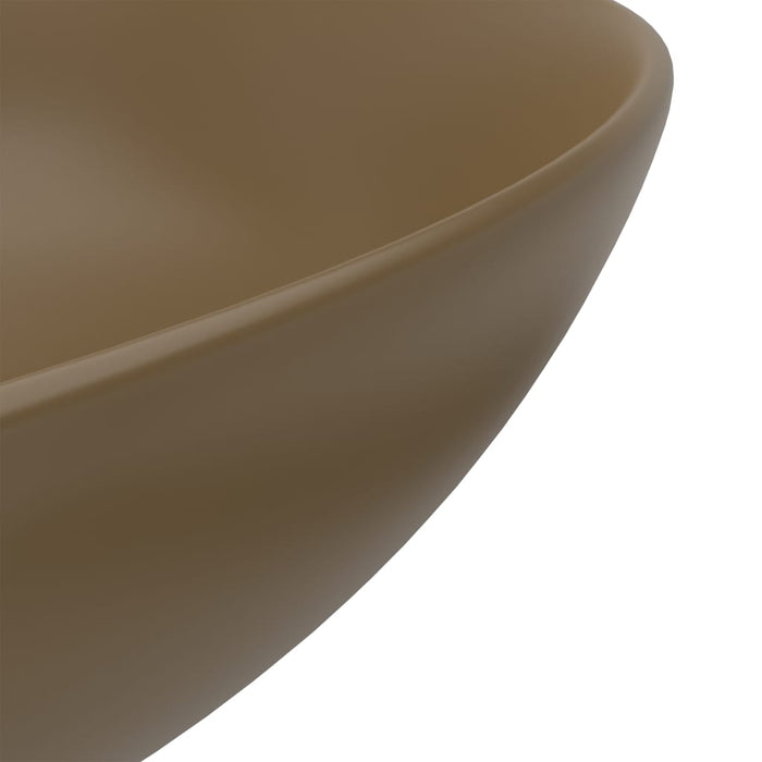 Chiuvetă de baie, crem mat, ceramică, rotund - WALTI WALTI