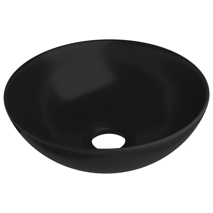 Chiuvetă pentru baie, negru mat, ceramică, rotund - WALTI WALTI