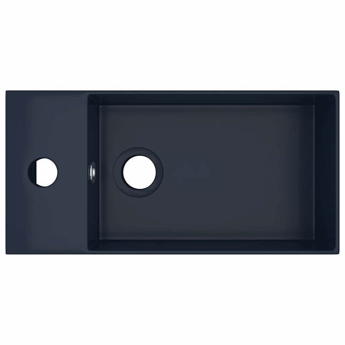 Chiuvetă de baie cu preaplin, albastru închis, ceramică - WALTI WALTI