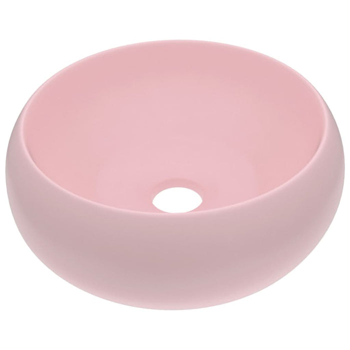 Chiuvetă de baie lux roz mat 40x15 cm ceramică rotund - WALTI WALTI