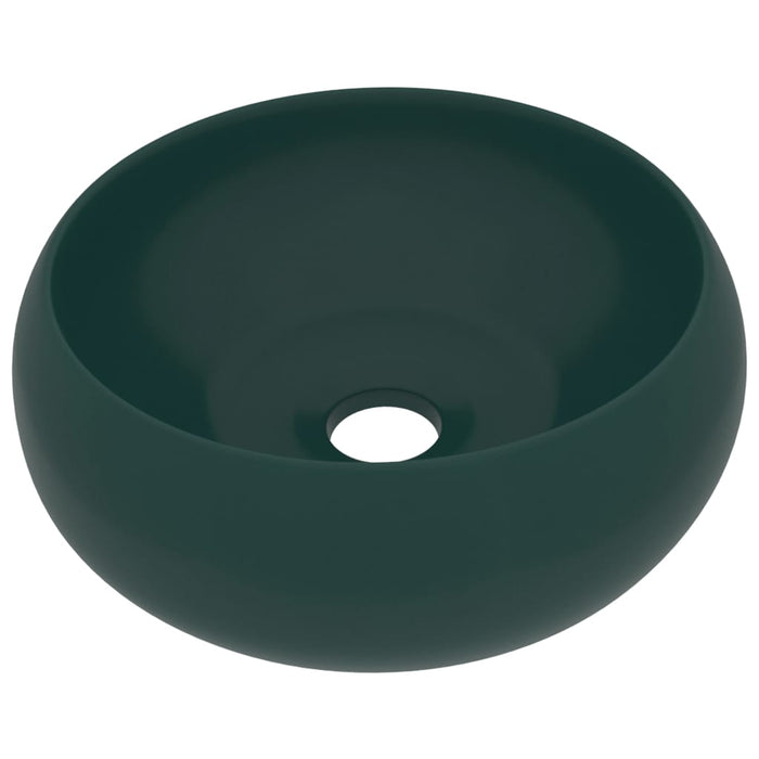 Chiuvetă baie lux verde închis mat 40x15 cm ceramică rotund - WALTI WALTI