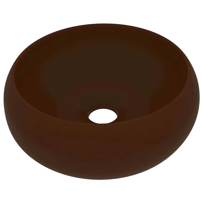 Chiuvetă de baie lux maro închis mat 40x15 cm ceramică rotund - WALTI WALTI