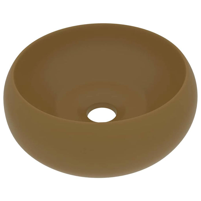Chiuvetă baie lux, crem mat, 40x15 cm, ceramică, rotund - WALTI WALTI