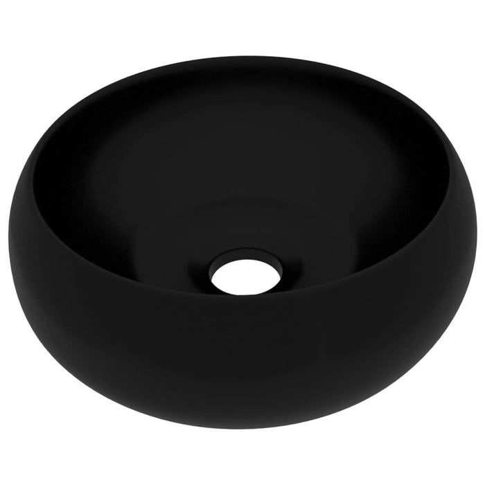 Chiuvetă baie lux, negru mat, 40x15 cm, ceramică, rotund - WALTI WALTI