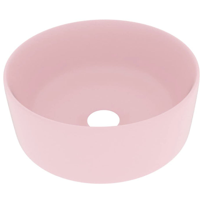 Chiuvetă de baie lux, roz mat, 40x15 cm, ceramică, rotund - WALTI WALTI