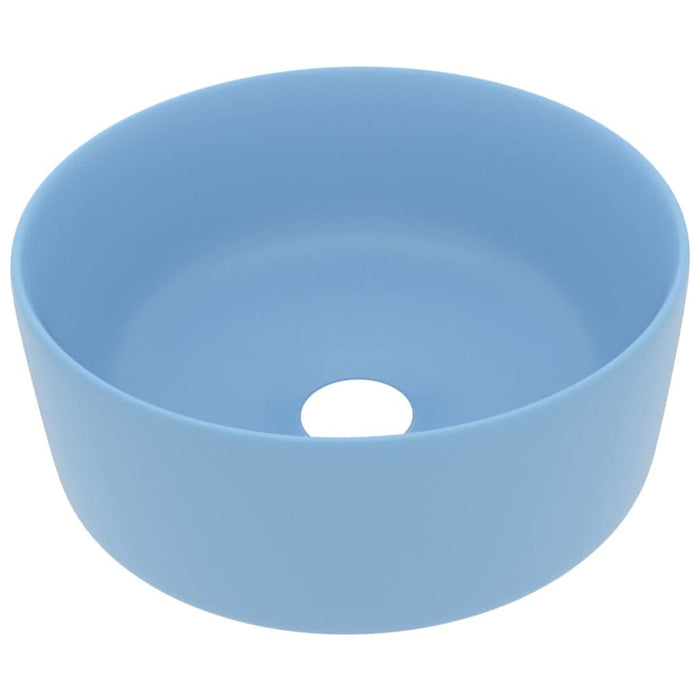 Chiuvetă baie lux albastru deschis mat 40x15 cm ceramică rotund - WALTI WALTI