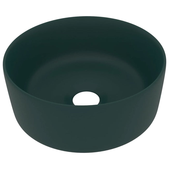 Chiuvetă baie lux verde închis mat 40x15 cm ceramică rotund - WALTI WALTI
