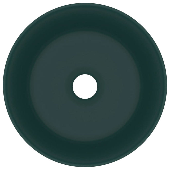 Chiuvetă baie lux verde închis mat 40x15 cm ceramică rotund - WALTI WALTI