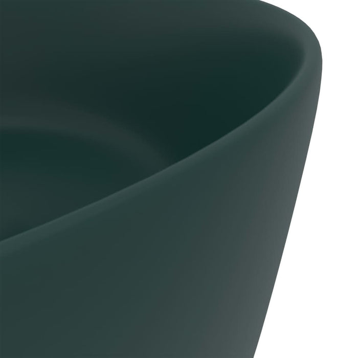 Chiuvetă baie lux verde închis mat 40x15 cm ceramică rotund - WALTI WALTI