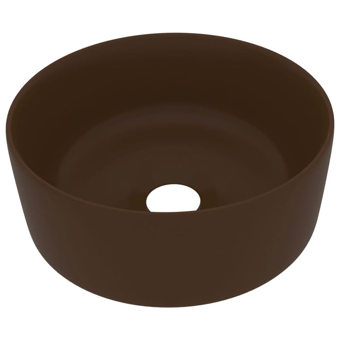 Chiuvetă de baie lux maro închis mat 40x15 cm ceramică rotund - WALTI WALTI