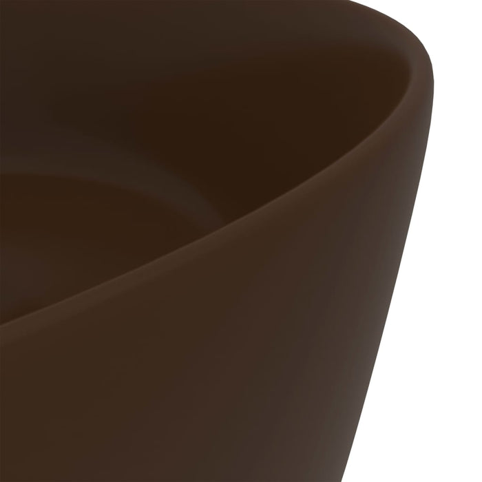 Chiuvetă de baie lux maro închis mat 40x15 cm ceramică rotund - WALTI WALTI