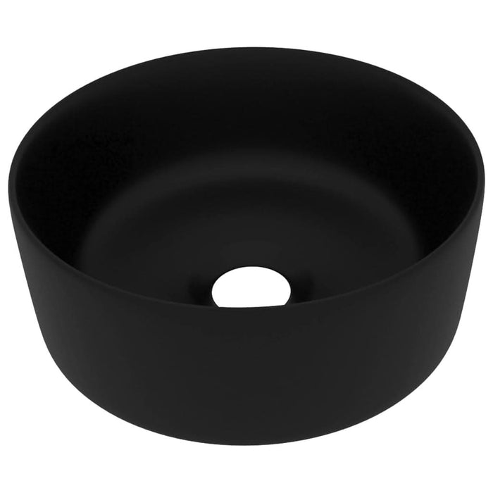 Chiuvetă baie lux, negru mat, 40x15 cm, ceramică, rotund - WALTI WALTI