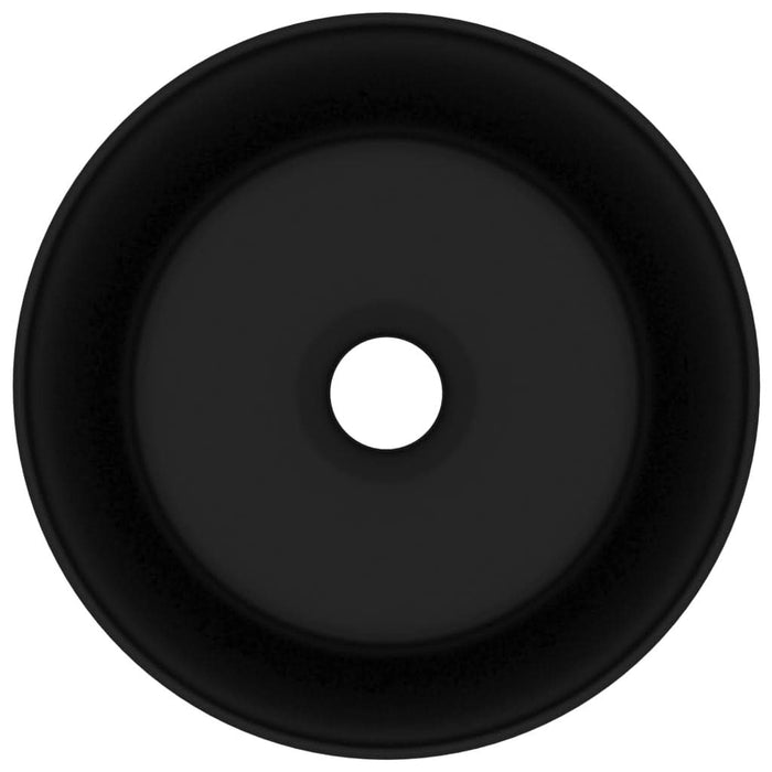 Chiuvetă baie lux, negru mat, 40x15 cm, ceramică, rotund - WALTI WALTI