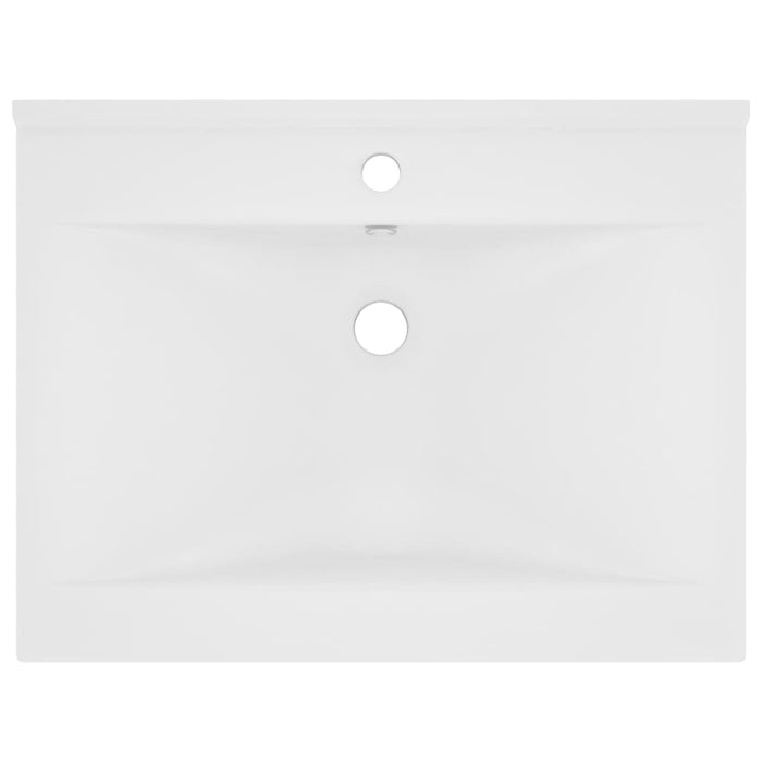 Chiuvetă baie lux orificiu robinet alb mat 60x46 cm ceramică - WALTI WALTI
