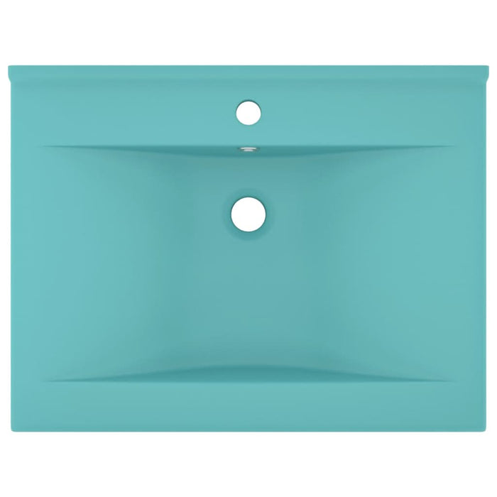 Chiuvetă baie lux, orificiu robinet verde mat 60x46 cm ceramică - WALTI WALTI