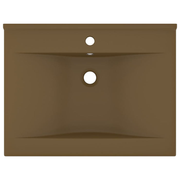 Chiuvetă baie lux, orificiu robinet crem mat 60x46 cm ceramică - WALTI WALTI