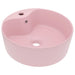 Chiuvetă de lux cu preaplin, roz mat, 36 x 13 cm, ceramică - WALTI WALTI
