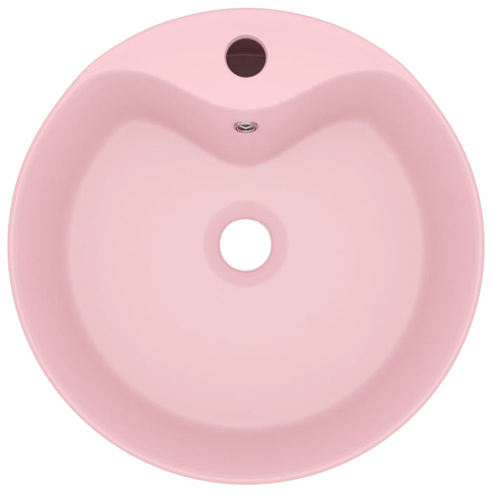 Chiuvetă de lux cu preaplin, roz mat, 36 x 13 cm, ceramică - WALTI WALTI