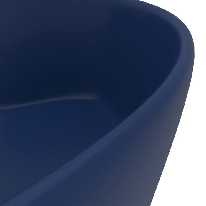 Chiuvetă de lux cu preaplin, albastru mat, 36 x 13 cm, ceramică - WALTI WALTI