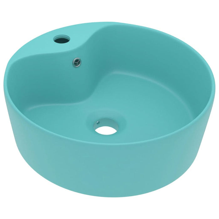 Chiuvetă de lux cu preaplin verde deschis mat 36x13 cm ceramică - WALTI WALTI