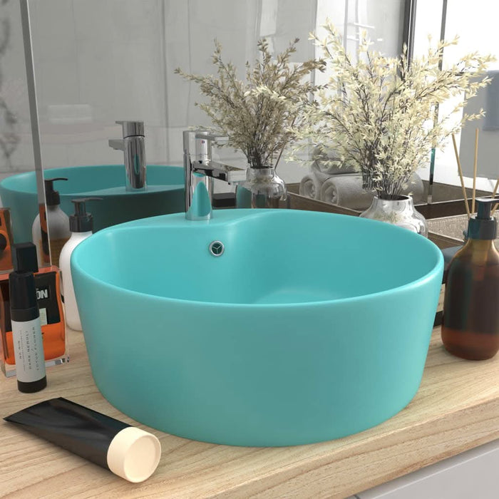 Chiuvetă de lux cu preaplin verde deschis mat 36x13 cm ceramică - WALTI WALTI