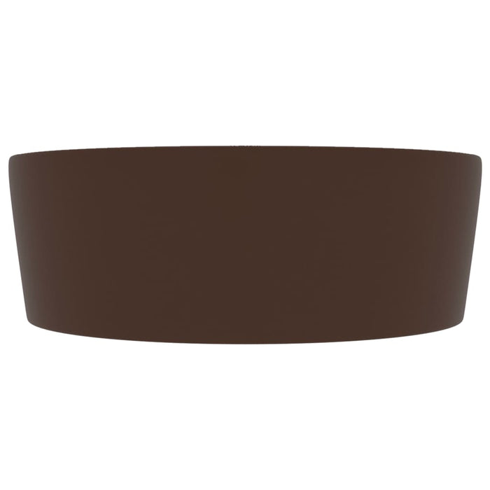 Chiuvetă de lux cu preaplin, maro închis mat, 36x13cm, ceramică - WALTI WALTI