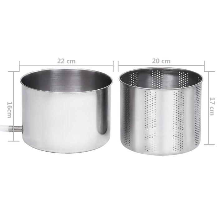 Presă pentru fructe și vin, 6 L, oțel inoxidabil - WALTI WALTI