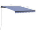 Copertină retractabilă manual, albastru și alb, 300 x 250 cm - WALTI WALTI