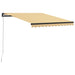 Copertină retractabilă manual, galben și alb, 300 x 250 cm - WALTI WALTI