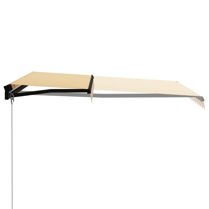 Copertină retractabilă manual, galben și alb, 300 x 250 cm - WALTI WALTI