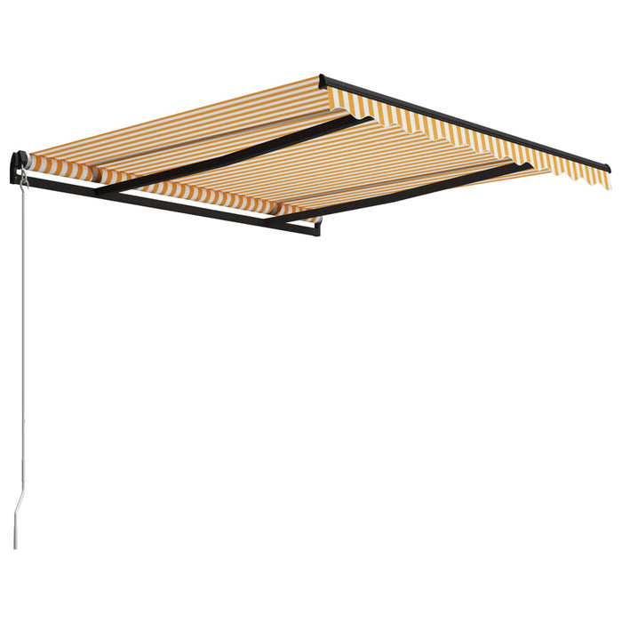 Copertină retractabilă manual, galben și alb, 300 x 250 cm - WALTI WALTI