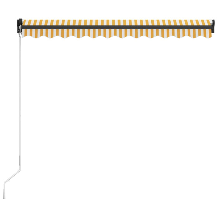 Copertină retractabilă manual, galben și alb, 300 x 250 cm - WALTI WALTI