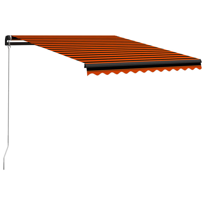 Copertină retractabilă manual, portocaliu/maro, 300 x 250 cm - WALTI WALTI