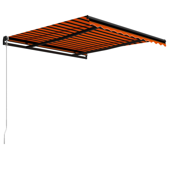 Copertină retractabilă manual, portocaliu/maro, 300 x 250 cm - WALTI WALTI