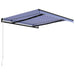Copertină retractabilă manual, albastru și alb, 350 x 250 cm - WALTI WALTI
